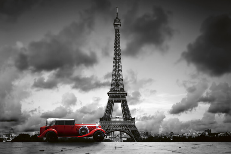 Dimex Kuvatapetti Retro Car In Paris 375x250cm