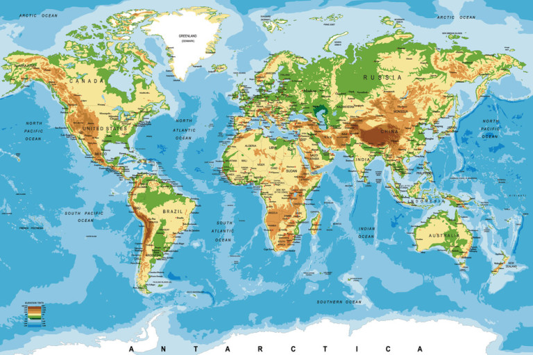 Dimex Kuvatapetti World Map 375x250cm